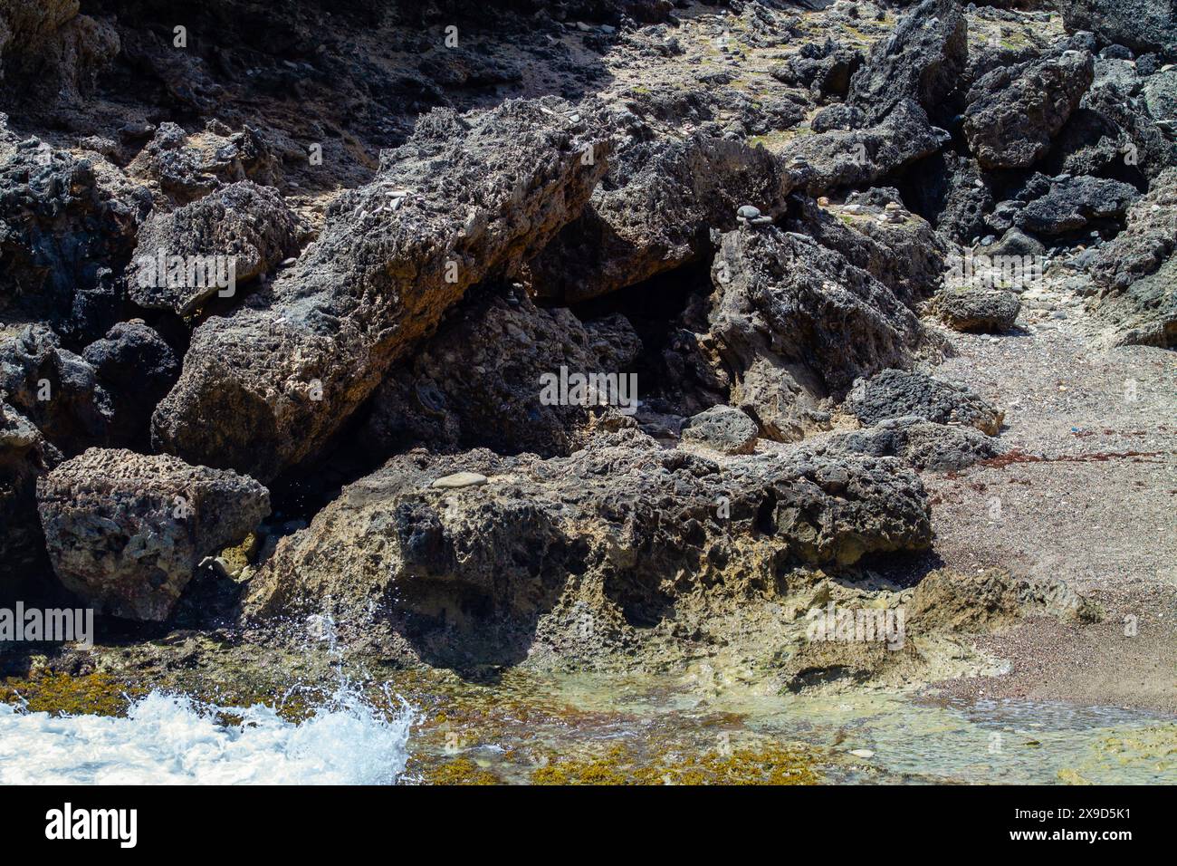 Photo photo de la belle vue de la côte de l'océan, Curaçao Banque D'Images