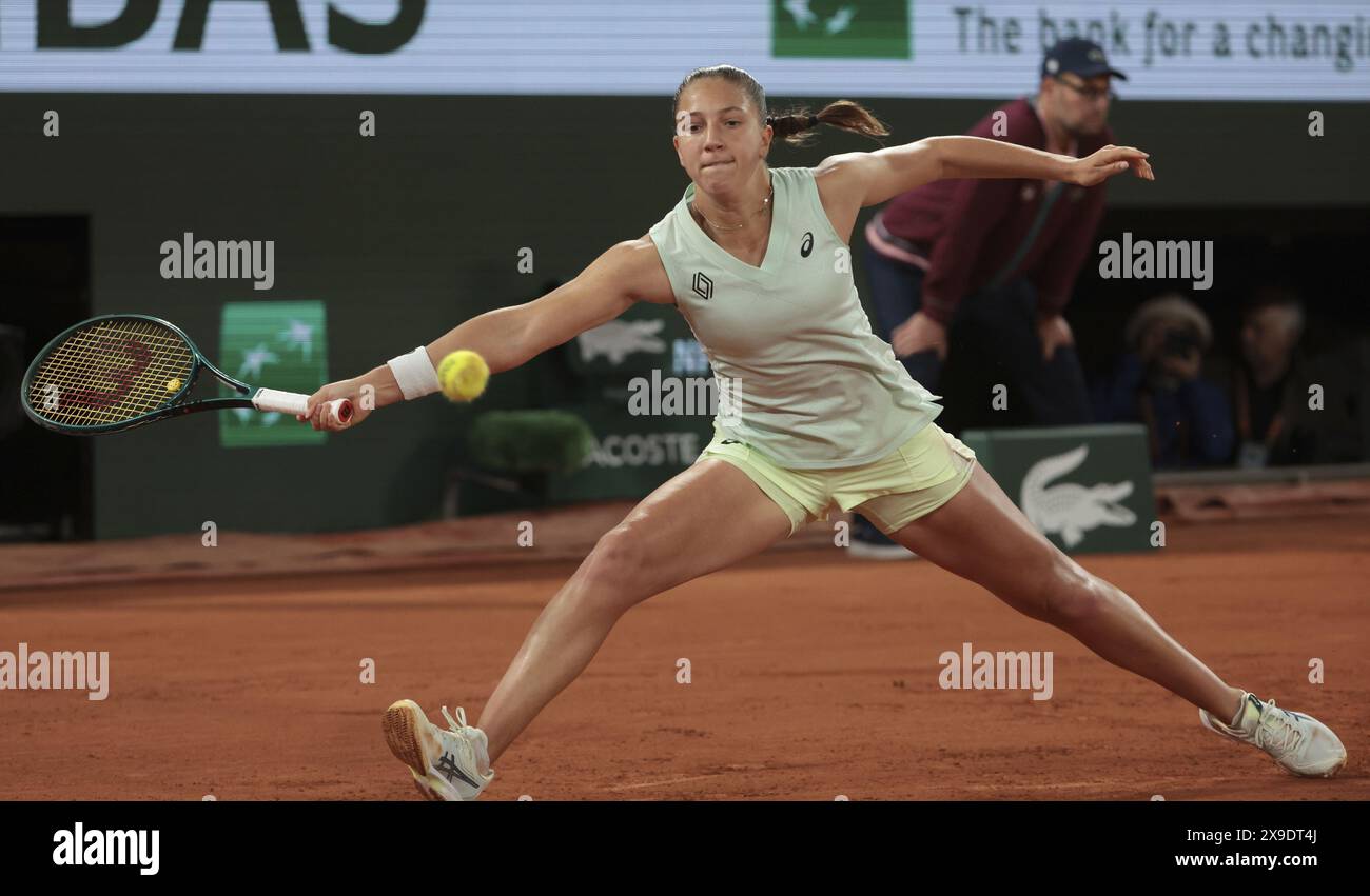 Diane Parry de France lors de l'Open de France 2024, RolandGarros 2024