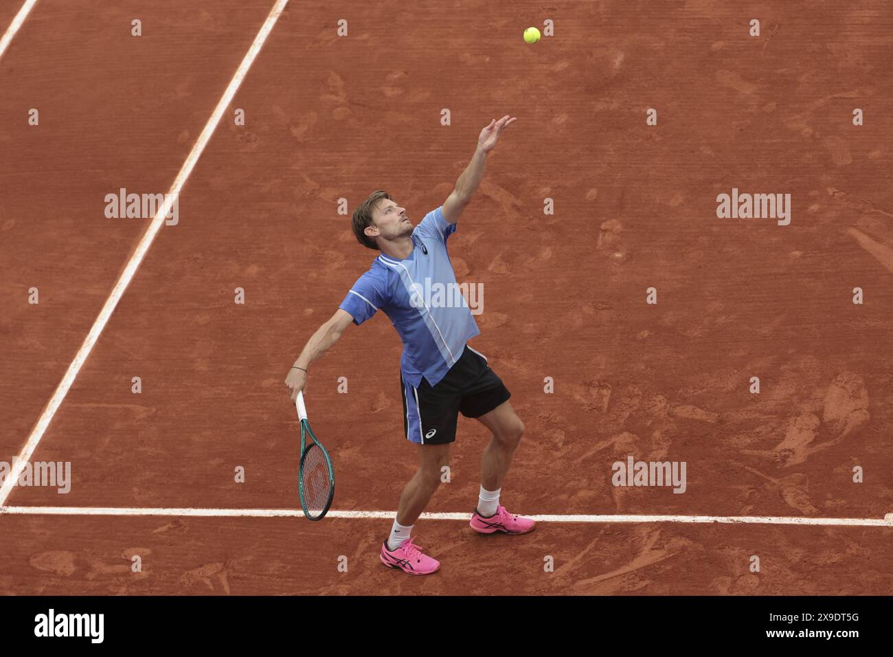 David Goffin de Belgique pendant le jour 5 de l'Open de France 2024