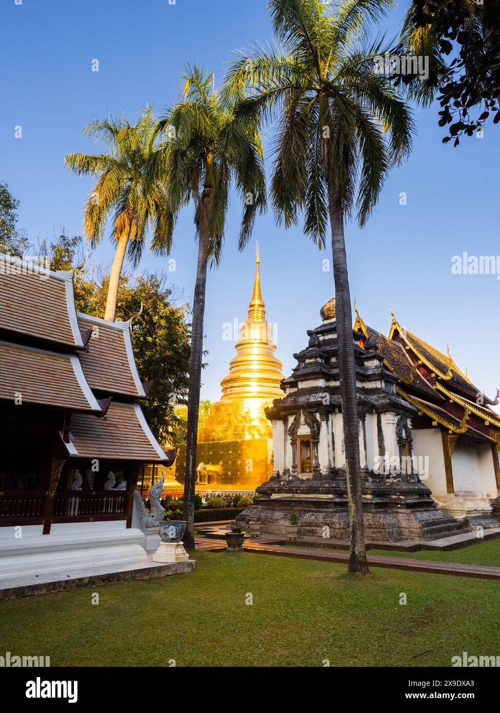 Chiang mai, Thaïlande. 10 JANVIER 2023 : Wat Phra Singh ou Was Phra Sing, temple le plus important dans le centre de la vieille ville de Chiang mai. Lieu de Phra Singh Banque D'Images