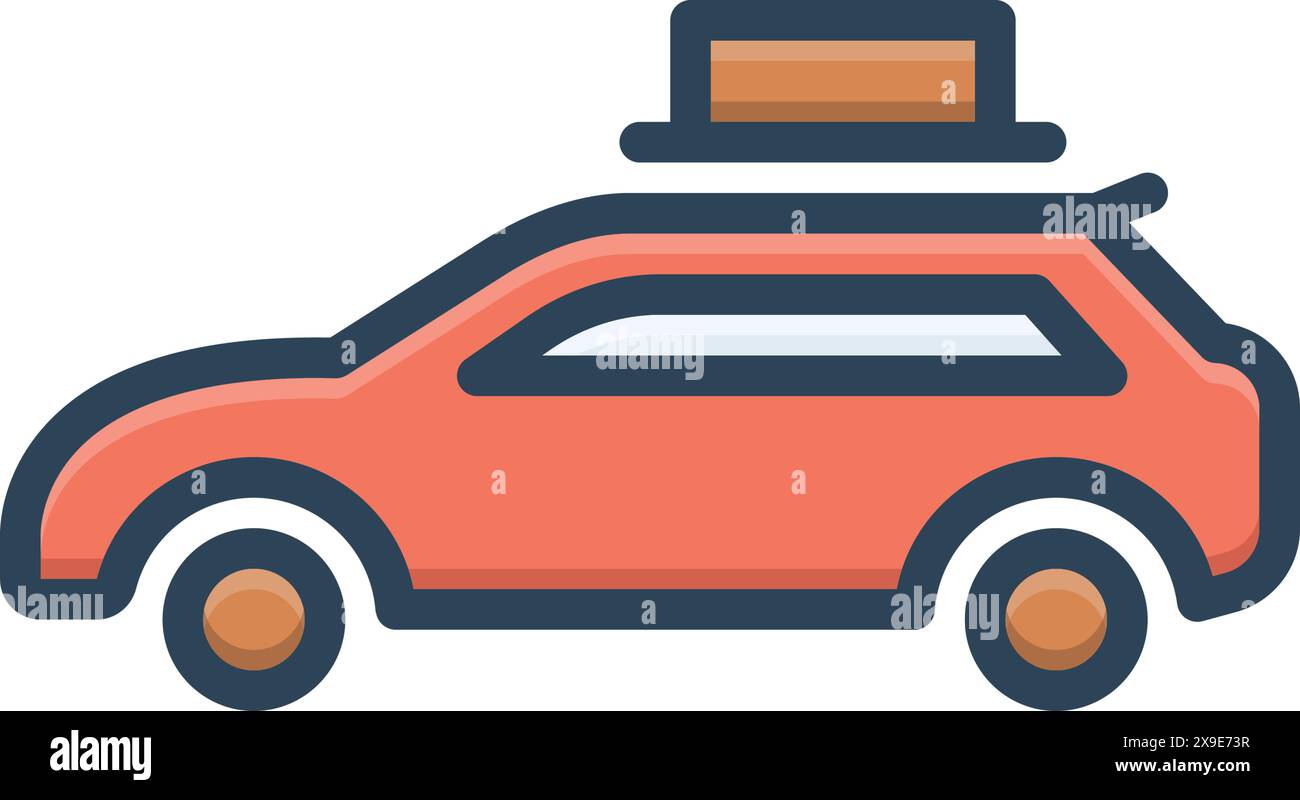 Icône pour voiture wagon, wagon Illustration de Vecteur