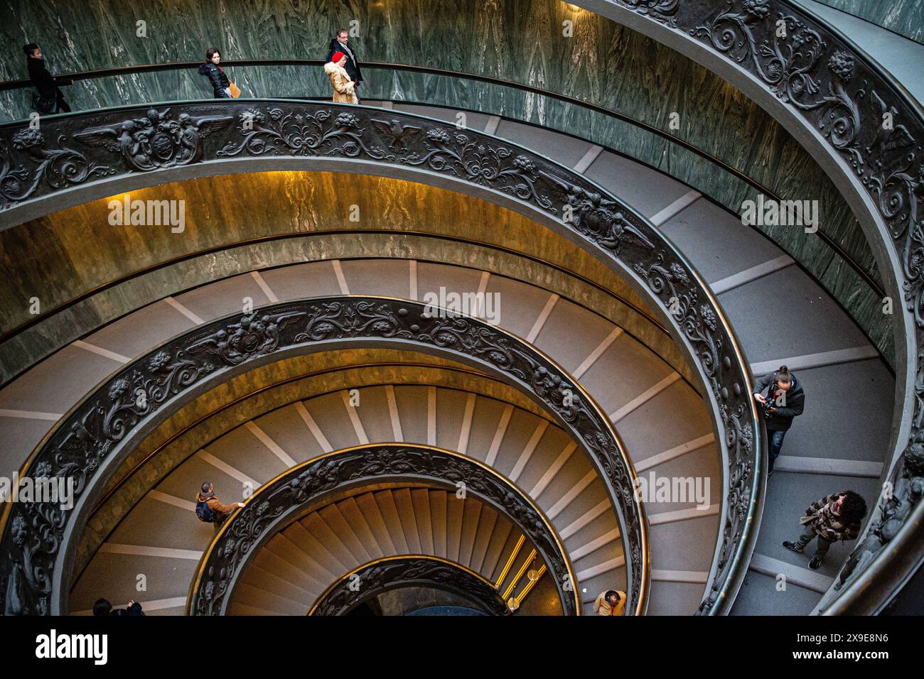 Escalier Cité du Vatican, Rome, Italie Banque D'Images