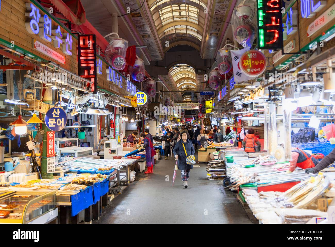 Bujeon Market, Seomyeon, Busan, Corée du Sud Banque D'Images