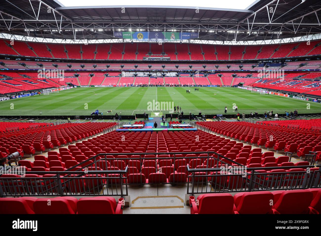 Londres, Royaume-Uni. 31 mai 2024. Vue d'ensemble du stade la veille de la finale de la Ligue des Champions 2023/2024 entre le Borussia Dortmund et le Real Madrid CF au stade de Wembley à Londres (Angleterre), le 31 mai 2024. Crédit : Insidefoto di andrea staccioli/Alamy Live News Banque D'Images