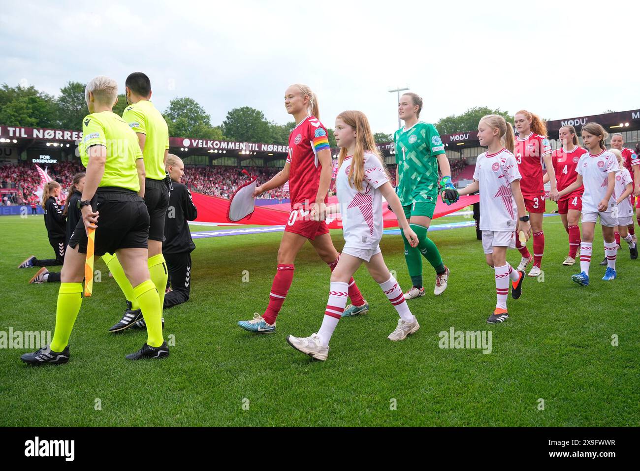 Vejle, Danemark. 31 mai 2024. Match de qualification pour le Championnat d'Europe entre le Danemark et l'Espagne au Vejle Stadium le vendredi 31 mai 2024. (Photo : Bo Amstrup/Scanpix 2024) crédit : Ritzau/Alamy Live News Banque D'Images