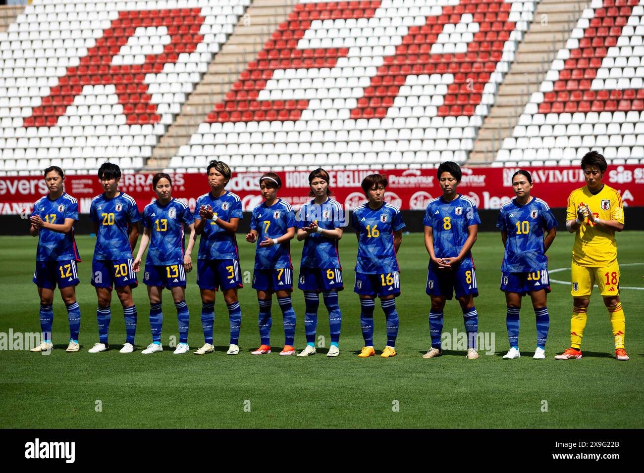 Japon vs Nouvelle-Zélande, match préparatoire amical féminin pour les prochains jeux olympiques, stade Nueva Condomina, Murcie, région de Murcie, Espagne, 31 mai 2024. Banque D'Images