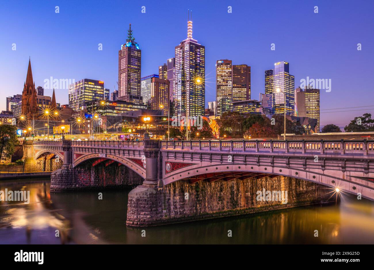 Melbourne CBD à Victoria, Australie. Banque D'Images