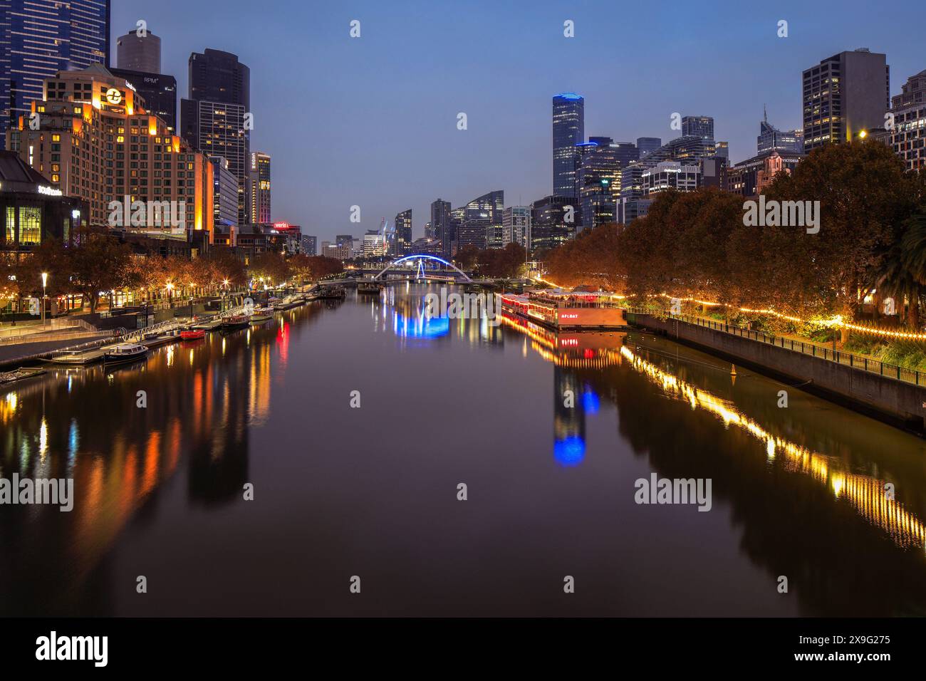 Melbourne CBD à Victoria, Australie. Banque D'Images