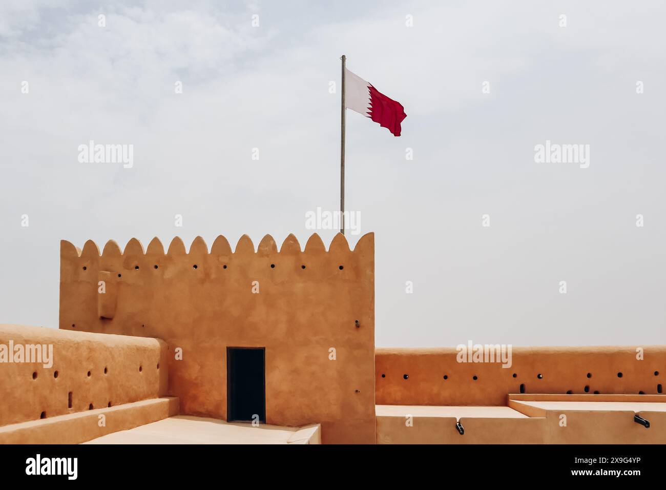 Fort Al Zubara, une forteresse militaire qatarienne historique construite sous la supervision du cheikh Abdullah bin Jassim Al Thani en 1938 Banque D'Images