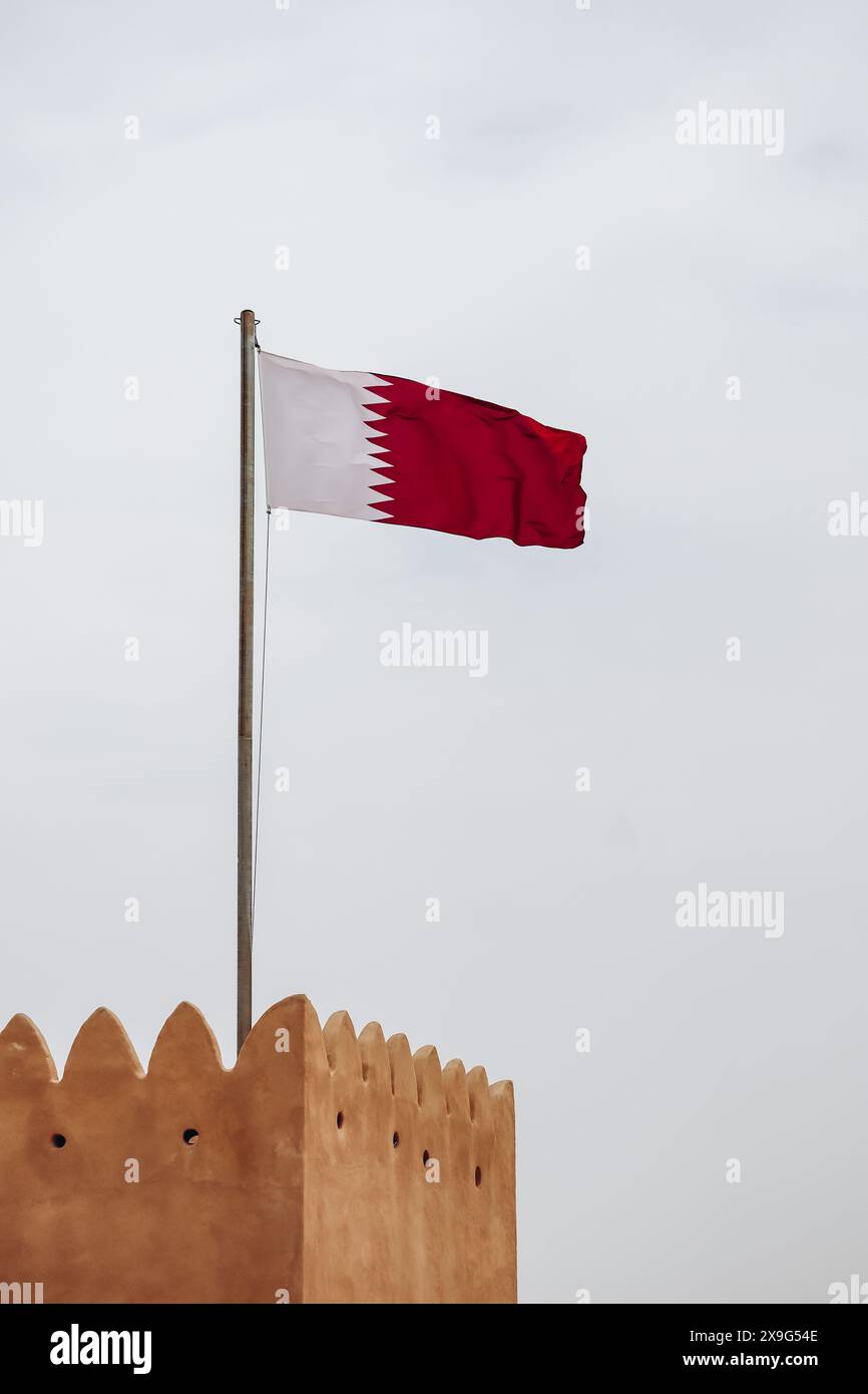Fort Al Zubara, une forteresse militaire qatarienne historique construite sous la supervision du cheikh Abdullah bin Jassim Al Thani en 1938 Banque D'Images