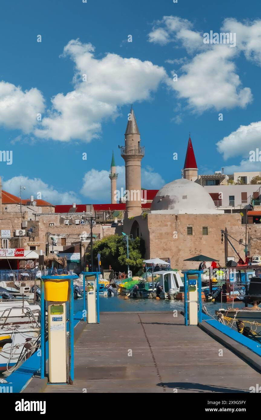 Jetée dans la baie de l'ancienne Acre Banque D'Images