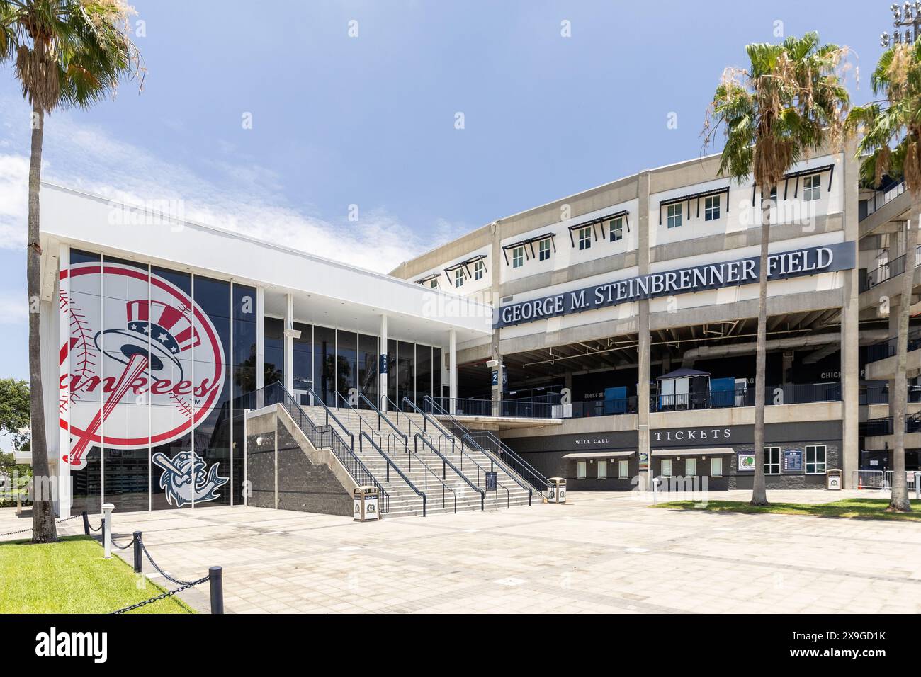 George M. Steinbrenner Field est le centre d'entraînement des Yankees de New York MLB et de l'équipe affilite des Yankees, Tampa Tarpons. Banque D'Images