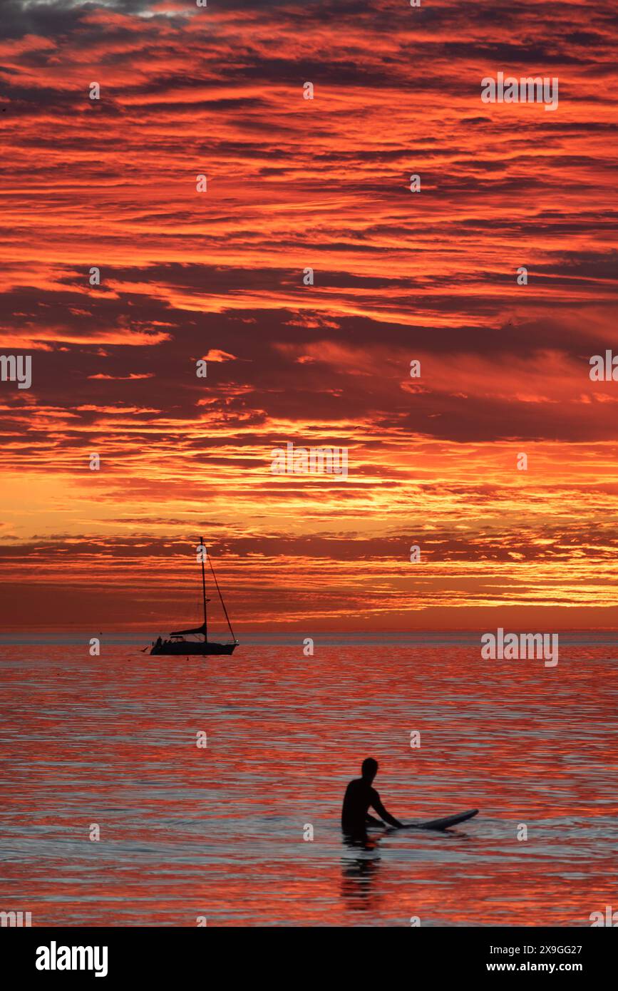 Ciel en feu Banque D'Images