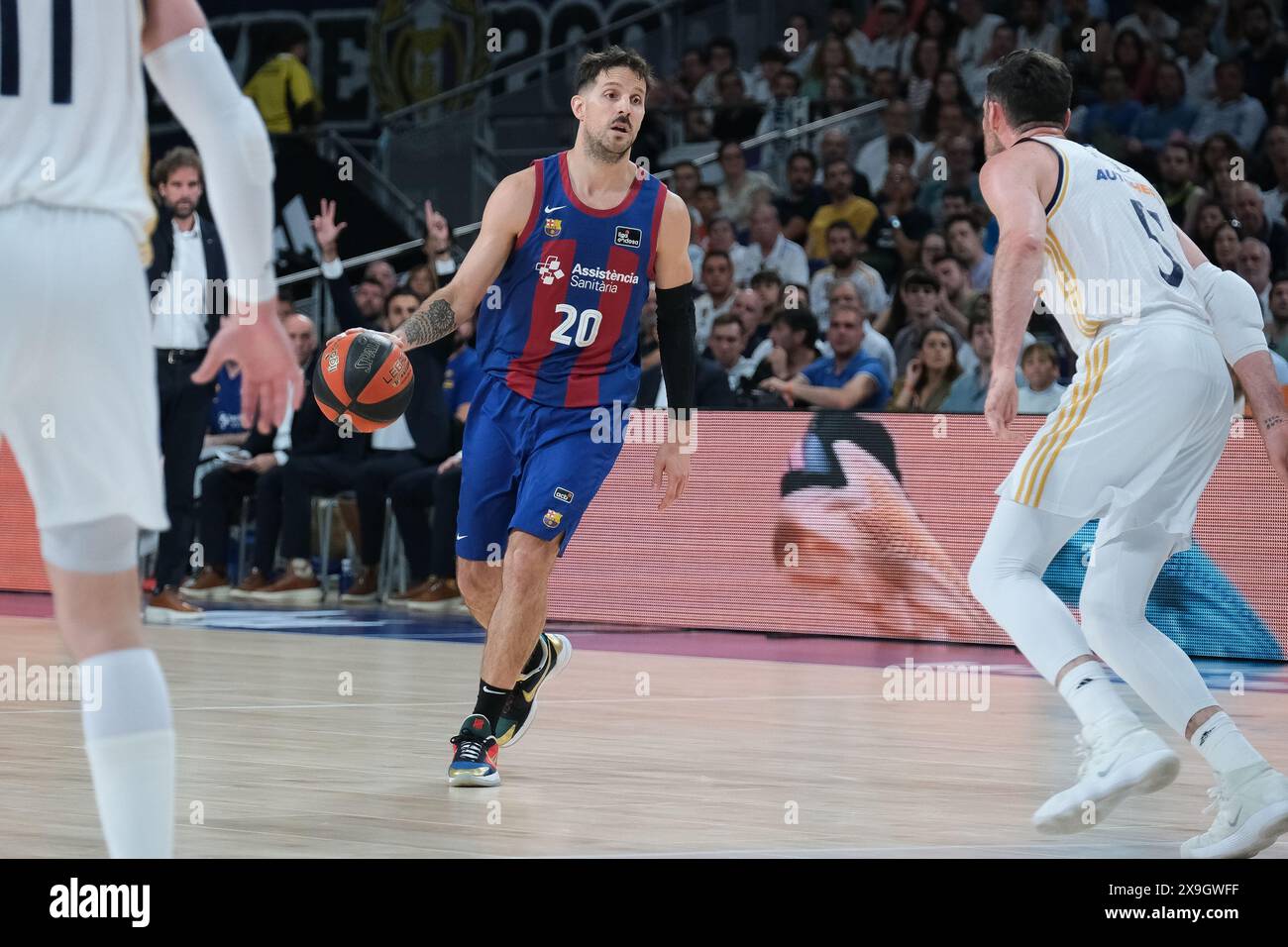 Laprovittola Nicolas du FC Barcelone lors du match de demi-finale de la Ligue espagnole Liga ACB 2ª, entre le Real Madrid et le FC Barcelone à Wizink le 31 mai Banque D'Images