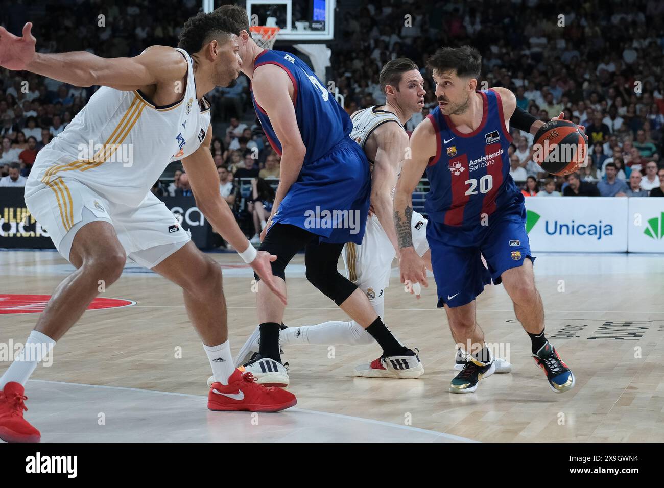 Laprovittola Nicolas du FC Barcelone lors du match de demi-finale de la Ligue espagnole Liga ACB 2ª, entre le Real Madrid et le FC Barcelone à Wizink le 31 mai Banque D'Images