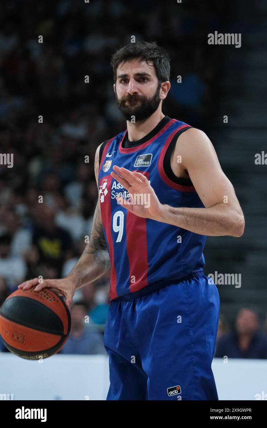 Rubio Ricky du FC Barcelone lors du match de demi-finale de la Ligue espagnole Liga ACB 2ª, entre le Real Madrid et le FC Barcelone à Wizink le 31 mai 2024 in Banque D'Images