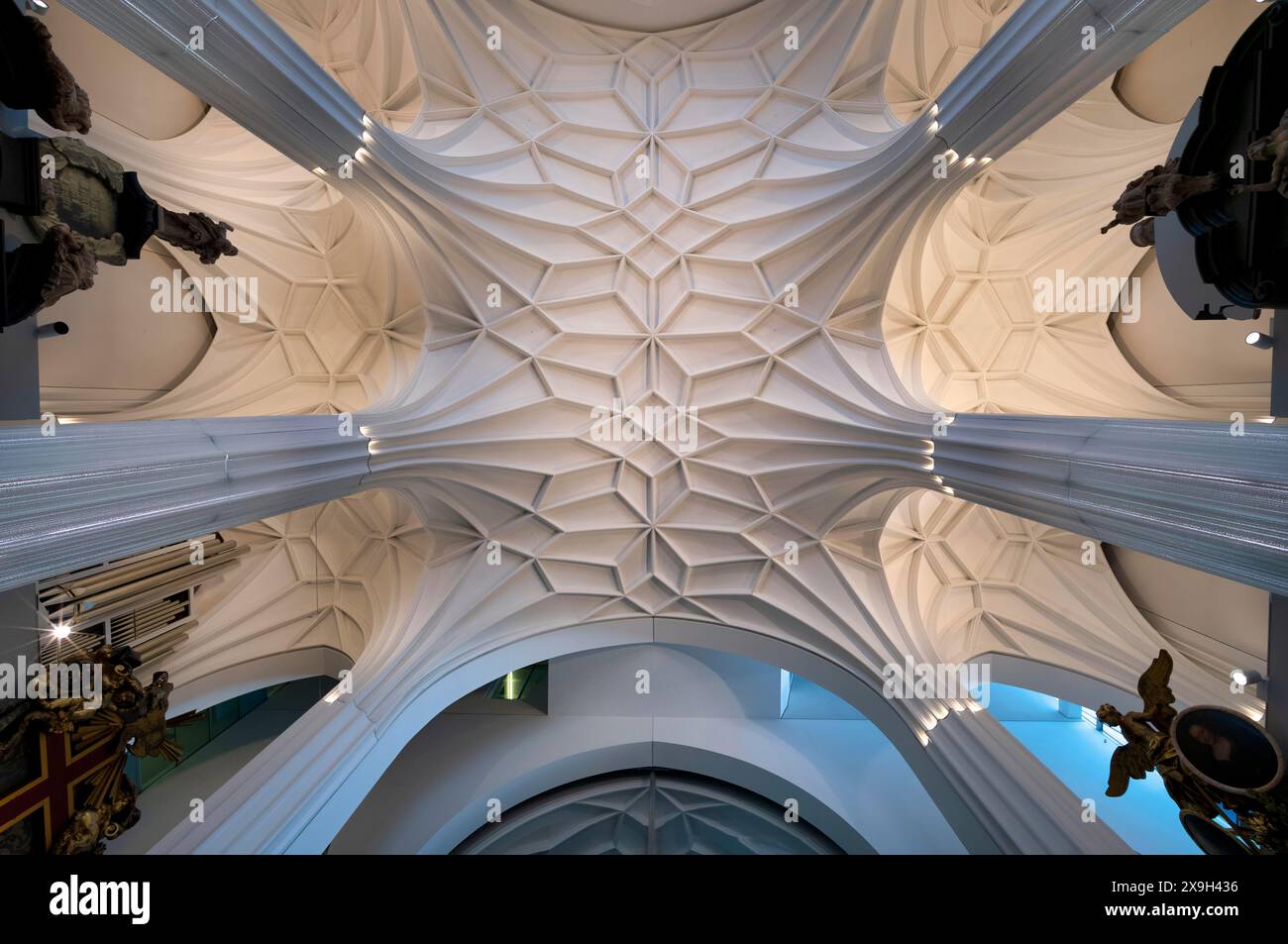 Photo d'intérieur Paulinum, construction de plafond, plafond, Eglise universitaire de St Pauli, Université Alma Mater Lipsiensis, Leipzig, Saxe, Allemagne Banque D'Images