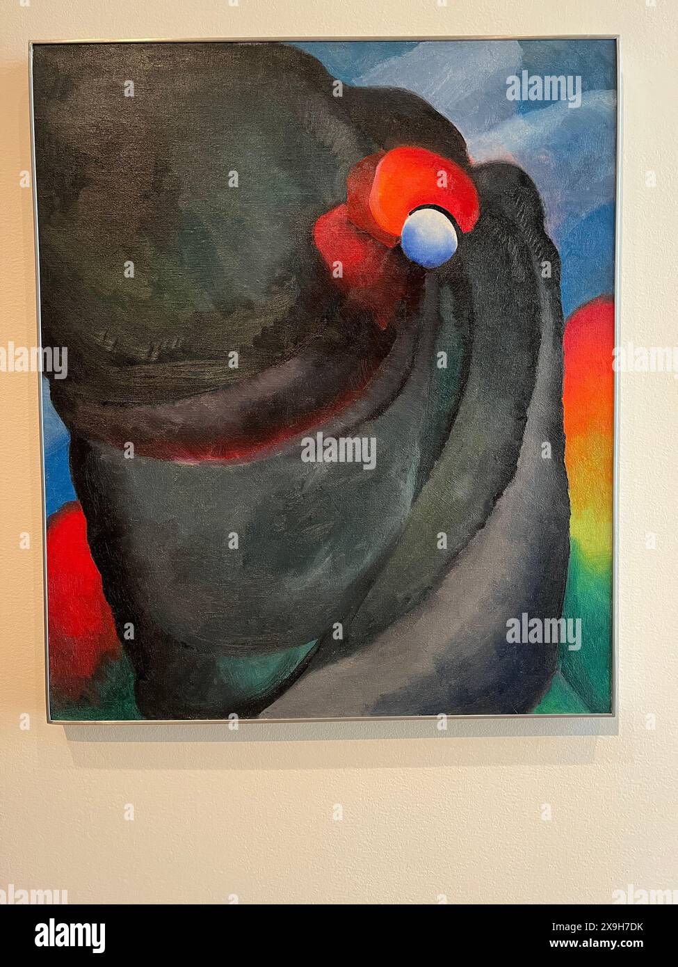 Georgia O'Keefe 'Lake George, manteau et rouge', 1919, huile sur toile, Museum of Modern Art, NYC. Banque D'Images