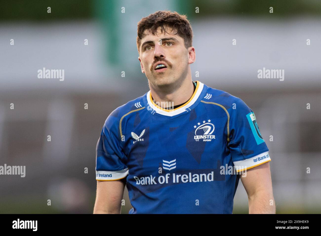Dublin, Irlande. 01 juin 2024. Jimmy O'Brien de Leinster lors du match de la ronde 18 du United Rugby entre Leinster Rugby et Connacht Rugby au RDS Arena de Dublin, Irlande le 31 mai 2024 (photo by Andrew SURMA/ Credit : Sipa USA/Alamy Live News Banque D'Images