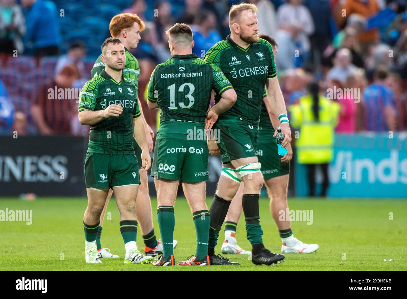 Dublin, Irlande. 01 juin 2024. Les joueurs du Connacht se sont retirés après le match du United Rugby Championship Round 18 entre Leinster Rugby et Connacht Rugby à la RDS Arena de Dublin, Irlande le 31 mai 2024 (photo by Andrew SURMA/ Credit : Sipa USA/Alamy Live News Banque D'Images