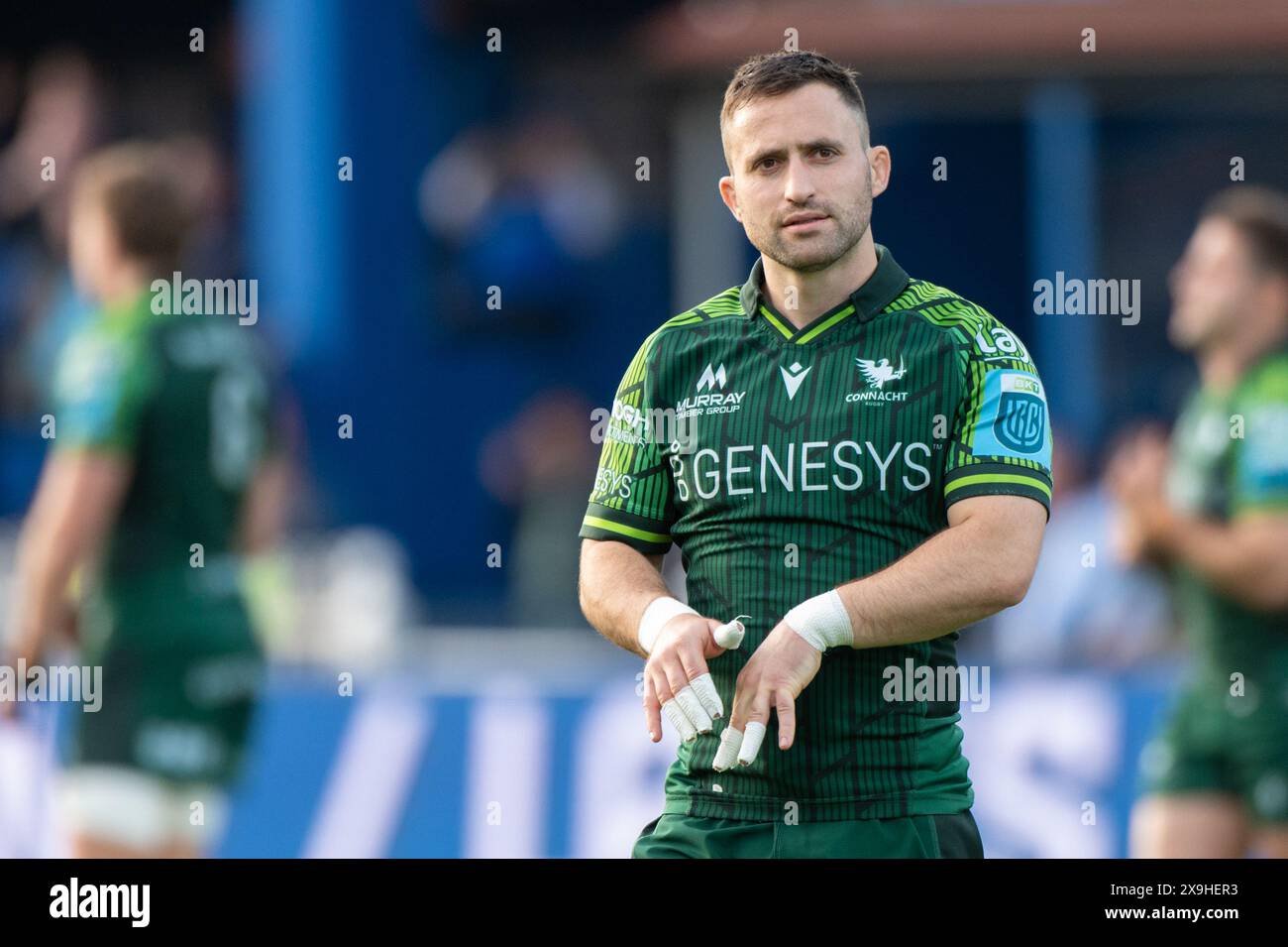 Dublin, Irlande. 01 juin 2024. Caolin Blade of Connacht lors du match de la ronde 18 du United Rugby entre Leinster Rugby et Connacht Rugby au RDS Arena de Dublin, Irlande le 31 mai 2024 (photo par Andrew SURMA/ Credit : Sipa USA/Alamy Live News Banque D'Images