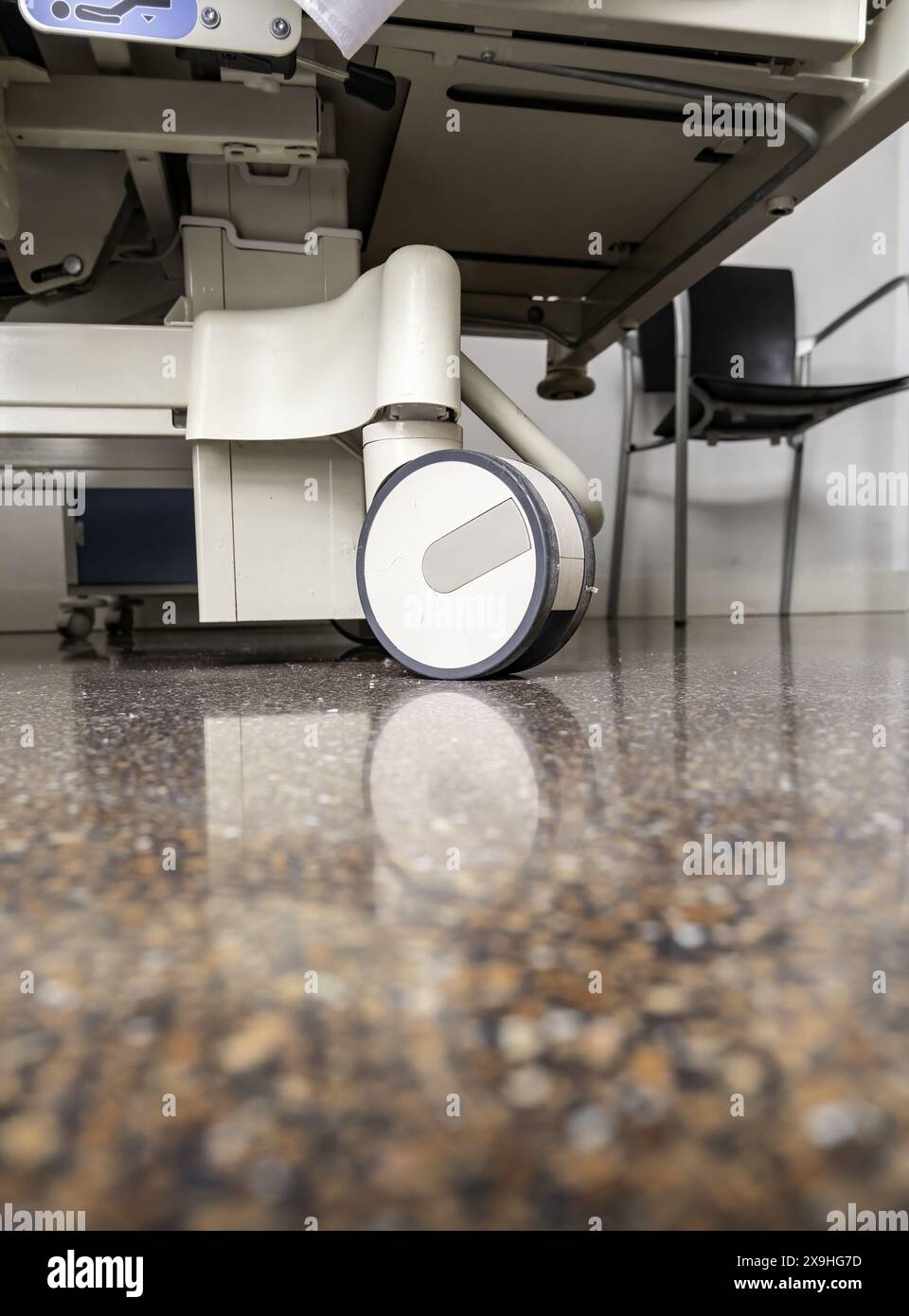 Détail du lit d'hôpital pour malades Banque D'Images