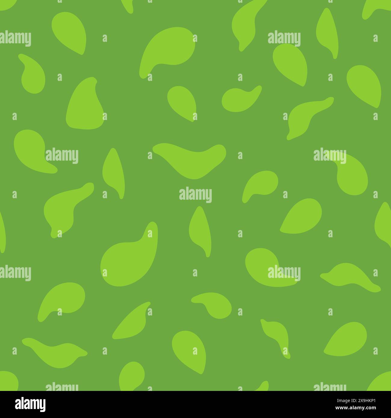 Motif sans couture Green Leaves fond Spring Blossom modèle simple ornement bannière affiche tissu textile illustration vectorielle Illustration de Vecteur