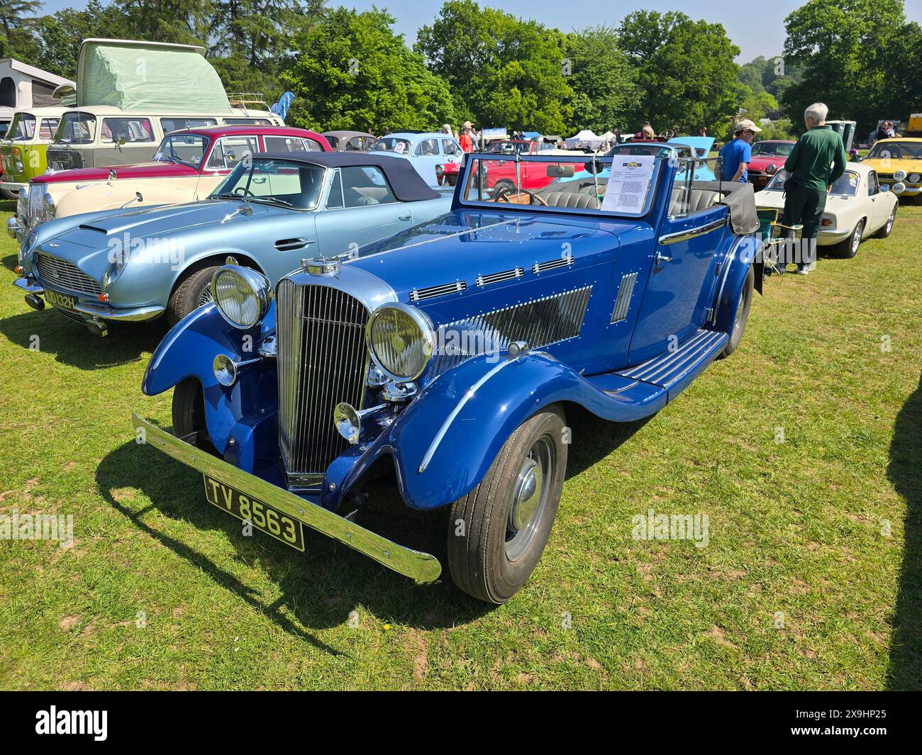 Un vintage 1935 Brough Superior exposé à Fawley Hill, Henley-on-Thames, Royaume-Uni Banque D'Images