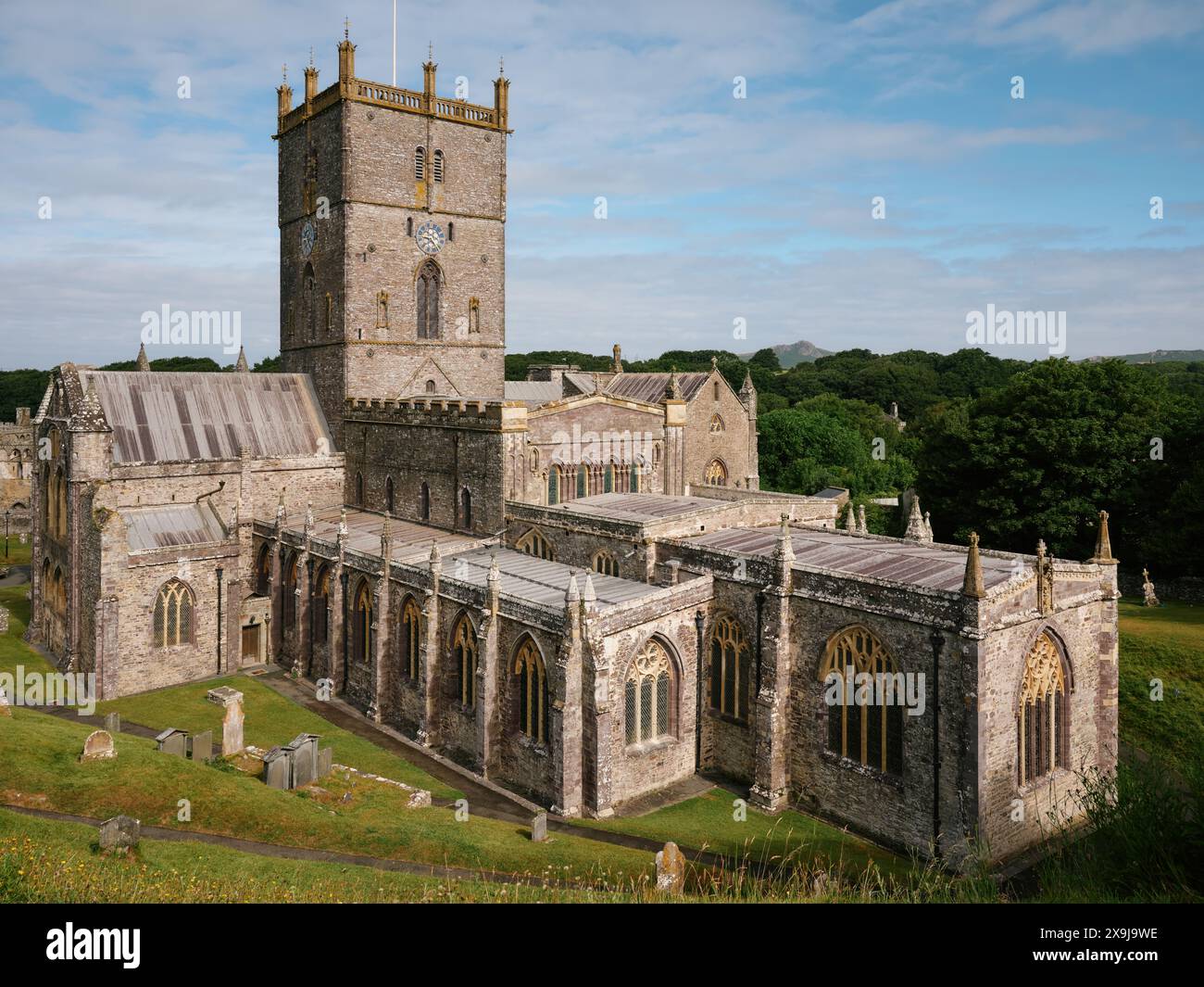 Cathédrale St Davids, Pembrokeshire Wales UK Banque D'Images