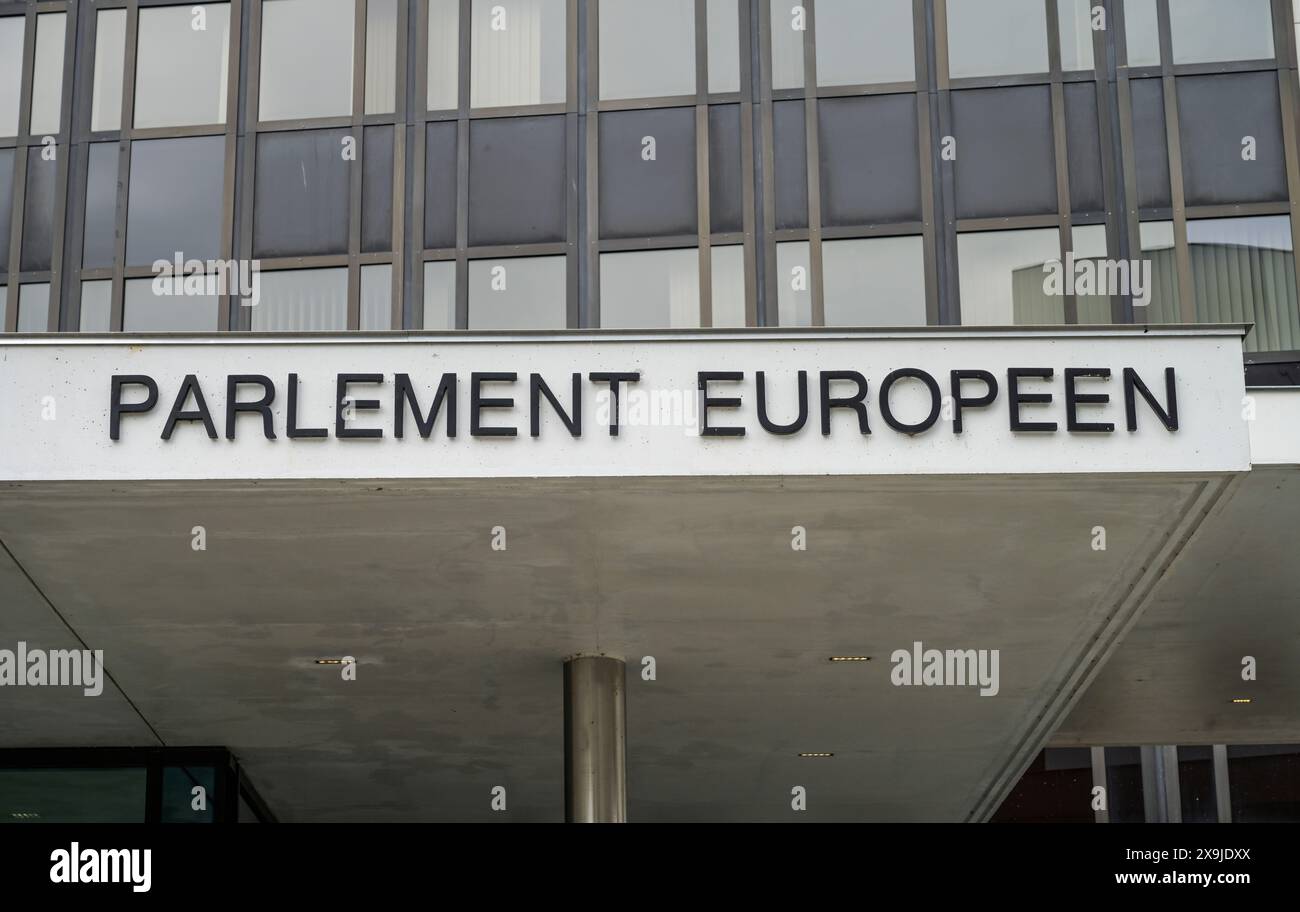 Europäisches Parlament, Gebäude Winston Churchill, Avenue du President Robert Schumann, Straßburg, Département Bas-Rhin, Frankreich Banque D'Images