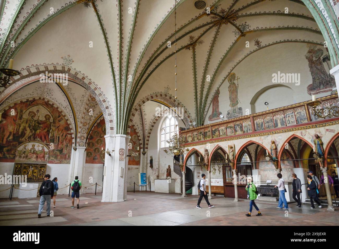 Querhalle mit Lettner, Heiligen-Geist-Hospital, Koberg, Lübeck, Schleswig-Holstein, Deutschland Banque D'Images