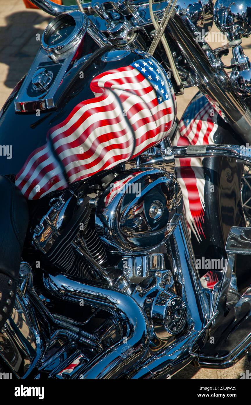 Harley davidson motorcycle custom paint Banque de photographies et d ...