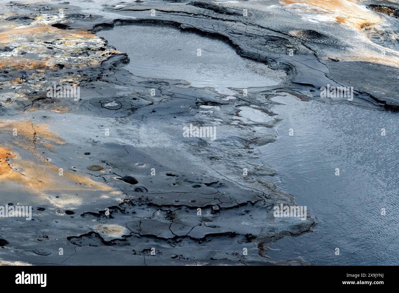 Sources géothermiques de soufre en Islande Banque D'Images