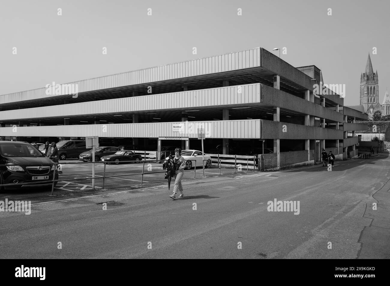 MOORFIELD À PLUSIEURS ÉTAGES PARKING CALENICK STREET TRURO TR1 2QD CORNWALL CONSTRUIT EN 1970 Banque D'Images