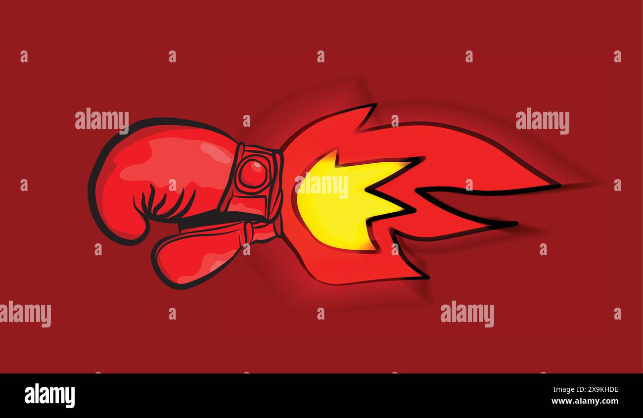 Gants de boxe logo Fighting Gym, Sport & Fitness Illustration de Vecteur
