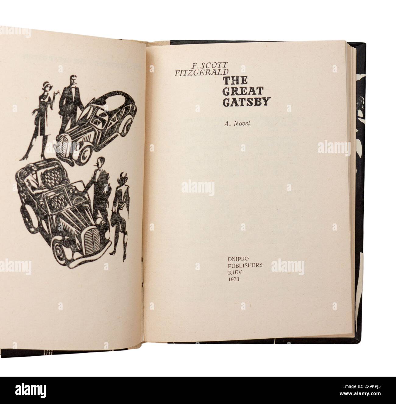 Le Grand Gatsby est un roman de 1925 de l'écrivain américain F. Scott Fitzgerald, publié pour la première fois en anglais en URSS en 1973. Banque D'Images