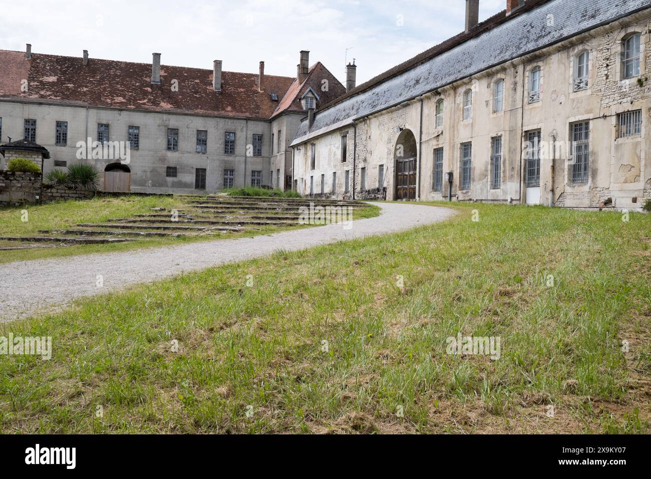 Extérieur de l'abbaye de Clairvaux Banque D'Images