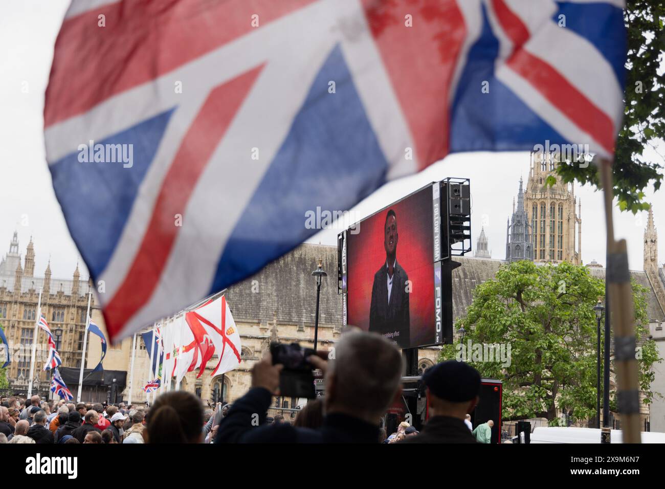 Tommy Robinson march et projection de film à Londres, le 1er juin 2024. Banque D'Images