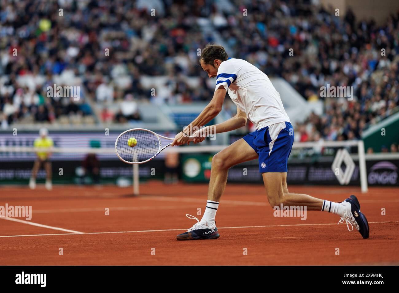 Roland Garros, 01 juin 2024 : Daniil Medvedev (RUS) lors de l'Open de France 2024. Corleve/Mark Peterson Banque D'Images