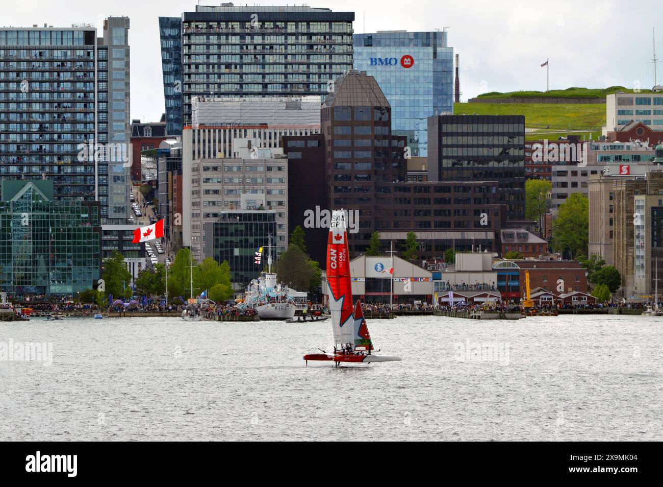 Catamaran équipe Canada présenté lors du SailGP 2024 ROCKWOOL Canada Sail Grand Prix à Halifax, Canada Banque D'Images