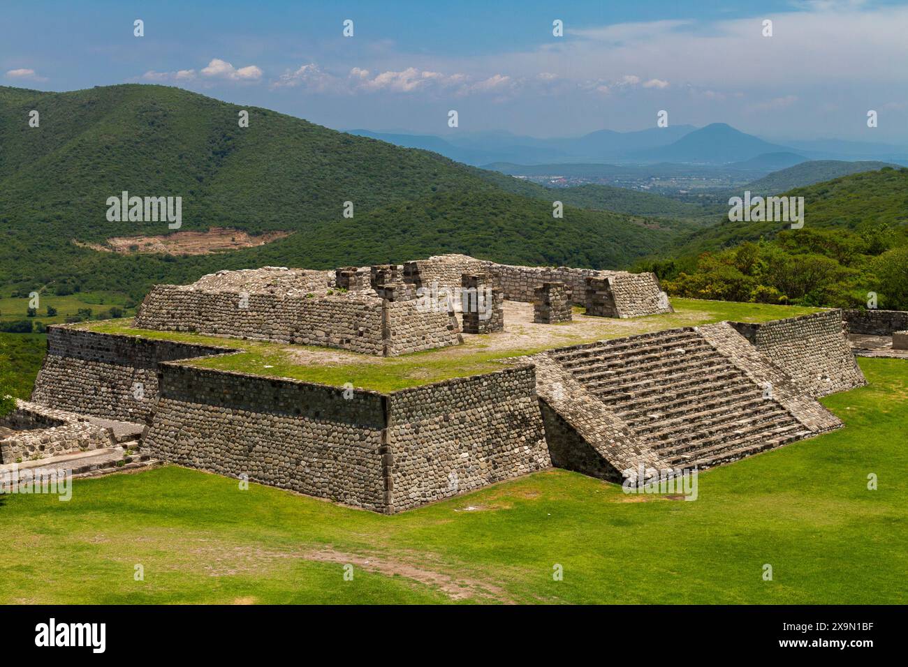 Ruines aztèques à Xochicalco, Mexique Banque D'Images
