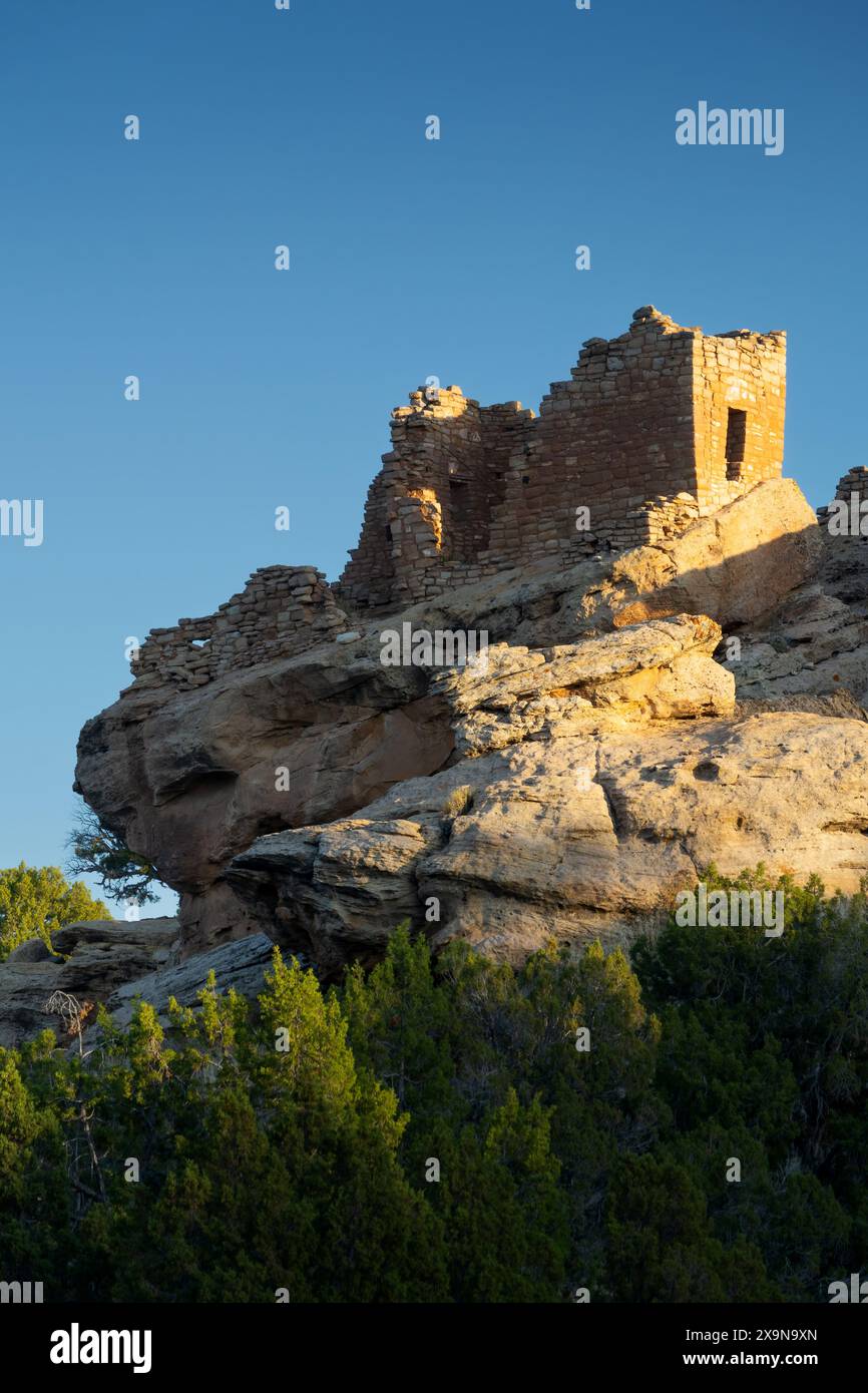 Stronghold House Ruin, Square Tower Group, Hovenweep National Monument, Utah Banque D'Images