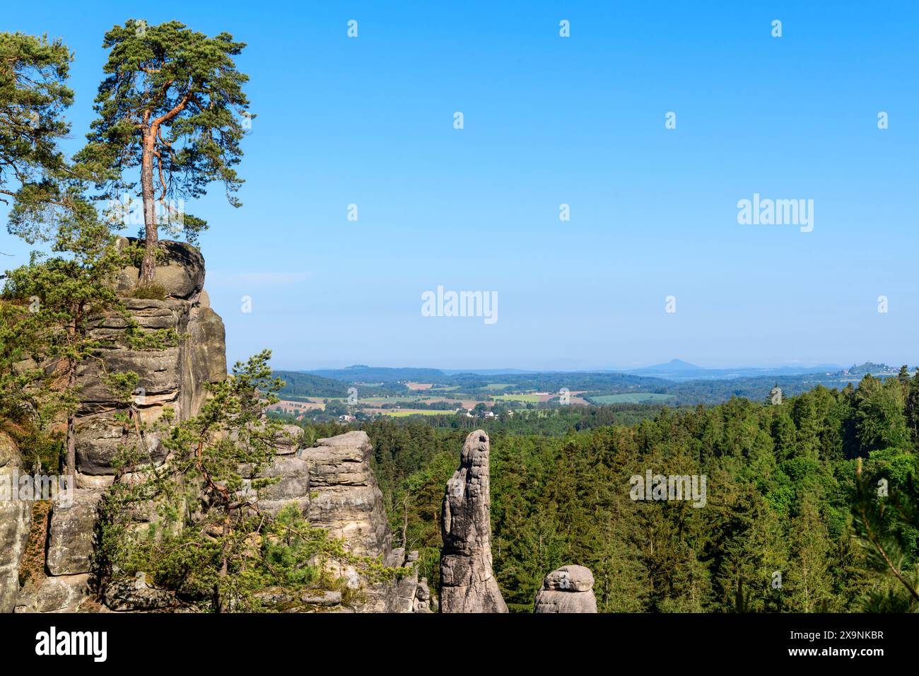 Prachov Rocks (tchèque : Prachovské skály), appelé le paradis de Bohême, Jičín, République tchèque Banque D'Images