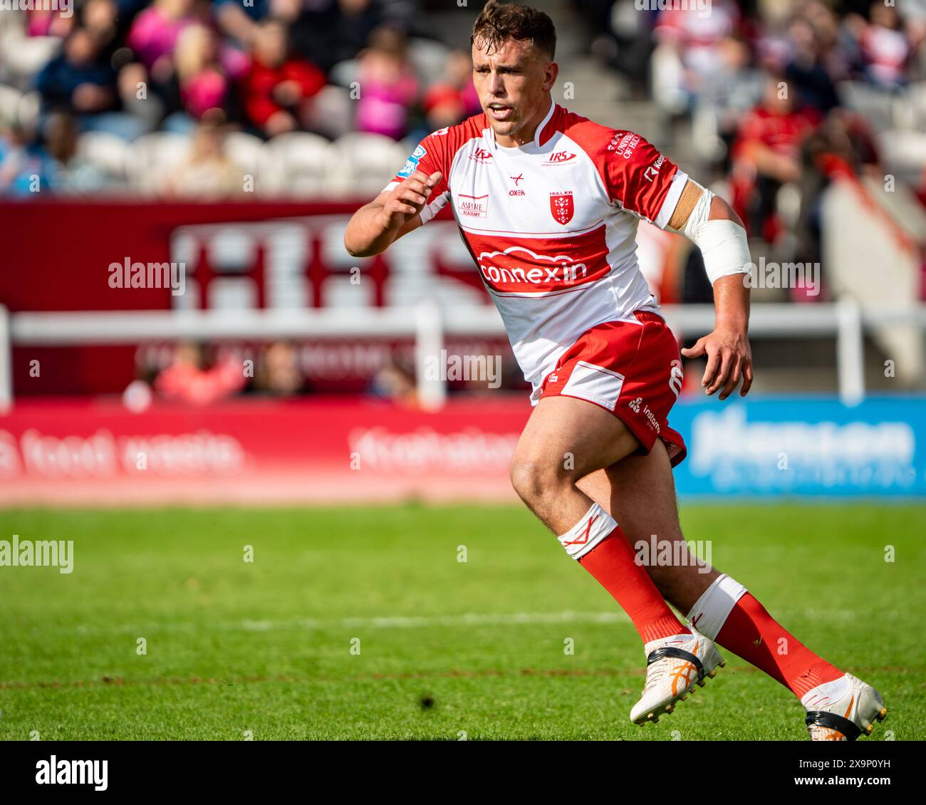 Hull, Royaume-Uni. 1er juin 2024. Betfred Superleague : Hull KR v Leigh Leopards. JAI Whitbread de Hull KR. Crédit Paul Whitehurst/PBW Media/Alamy Live News Banque D'Images