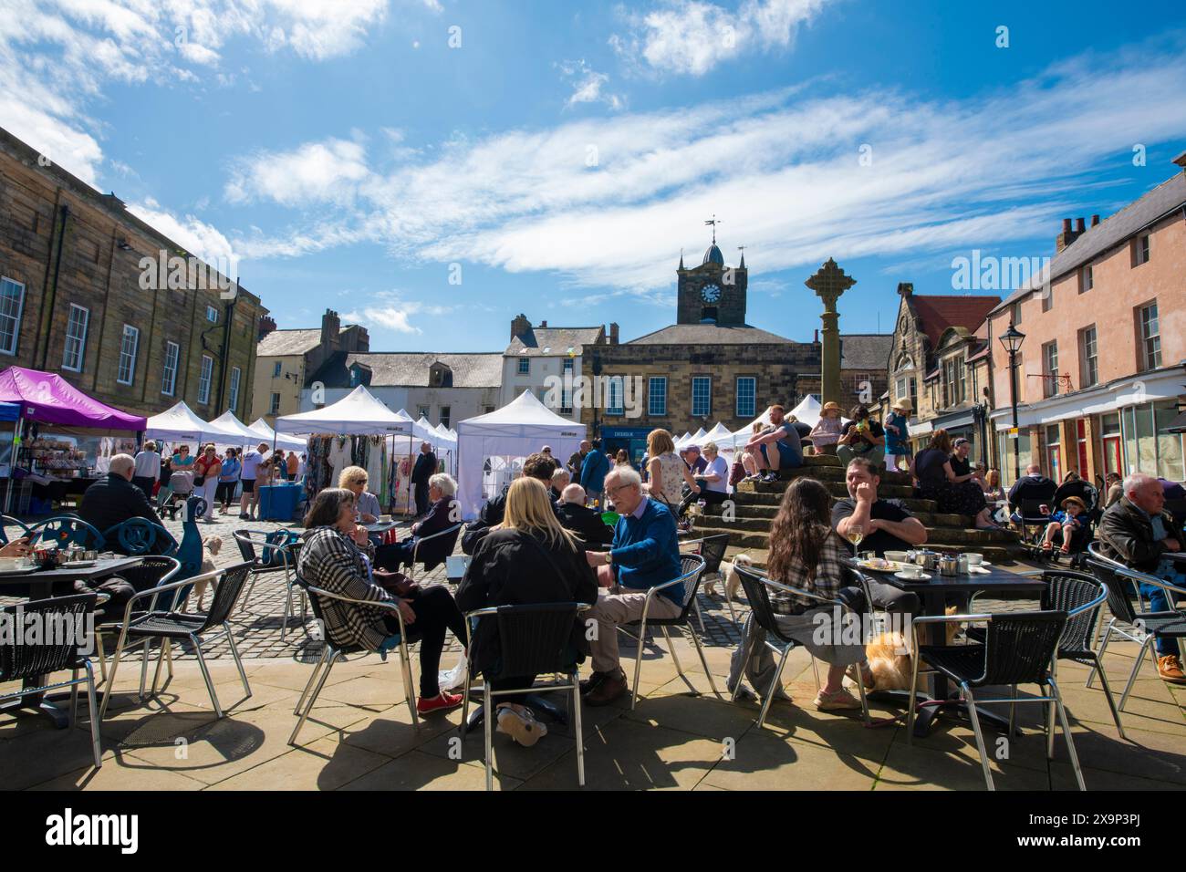 Marché d'Alnwick Banque D'Images