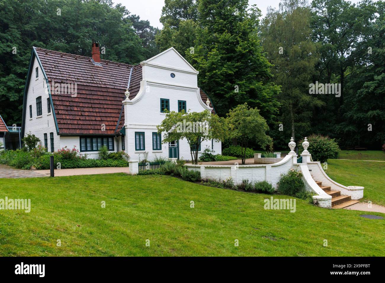 Le Barkenhoff à Worpswede, basse-Saxe, Allemagne. Le Barkenhoff a été acheté en 1895 par l'artiste Heinrich Vogeler et a été converti en an Banque D'Images