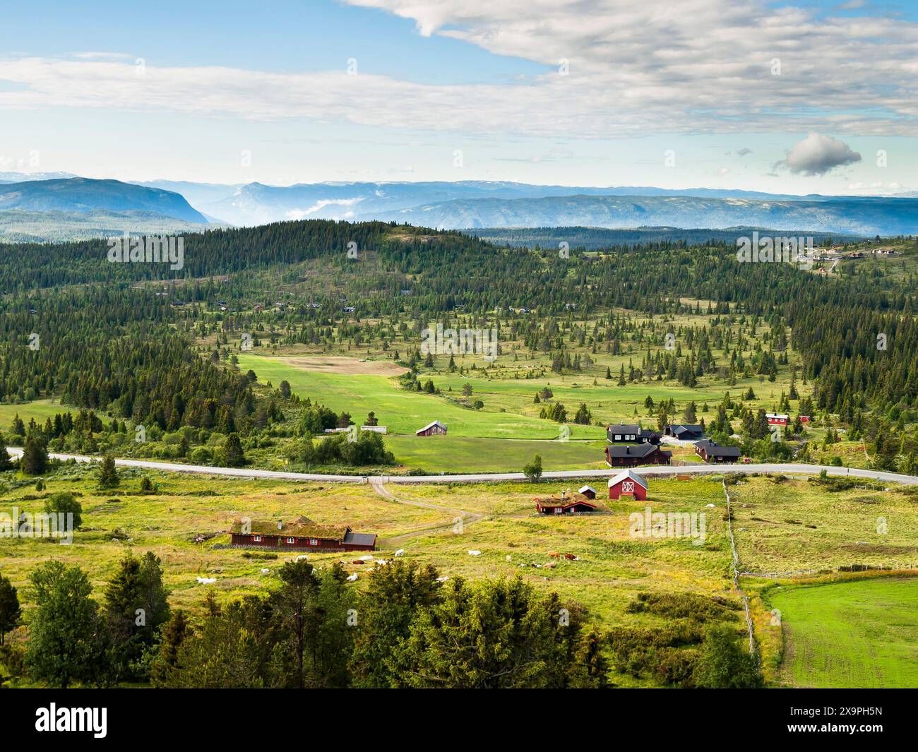 Vue sur la campagne, Norvège Banque D'Images