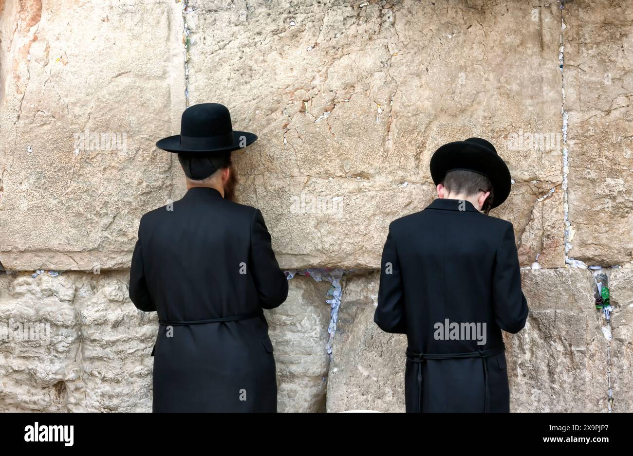 Le mur occidental ou mur des lamentations est l'endroit le plus sacré du judaïsme dans la vieille ville de Jérusalem, Israël. Banque D'Images