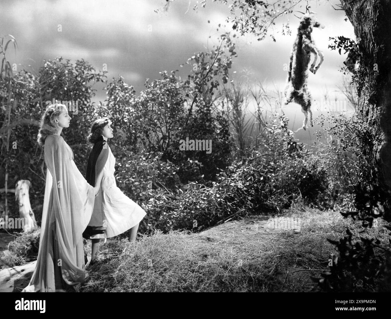 Christine Gordon, Frances Dee, sur le plateau du film, 'I Walked With A Zombie', RKO Radio Pictures, 1943 Banque D'Images