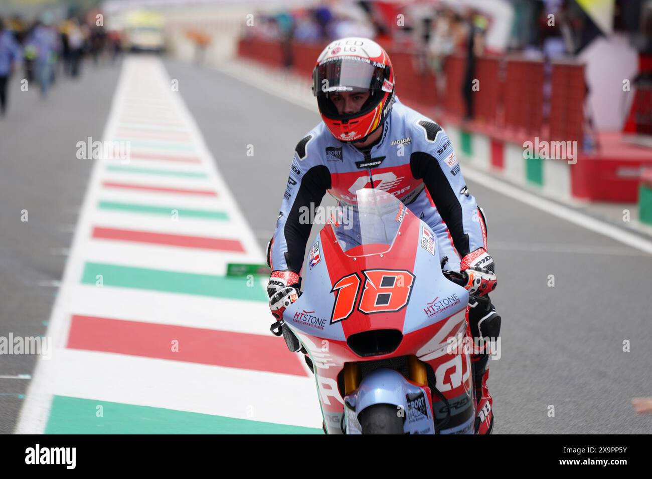 Mugello, Italie. 02 juin 2024. Foto Alessandro la Rocca/LaPresse 02-06-2024, GRAN PREMIO D'ITALIA Brembo Sport-Motociclismo-Motomondiale GRAN PREMIO D'ITALIA Brembo- Autodromo Internazionale del Mugello- 2024-MotoGP- Gara dans la photo:podium Manuel Gonzalez-Gresini moto2- 2cl photo Alessandro la Rocca/ crédit : LaPresse/Alamy Live News Banque D'Images